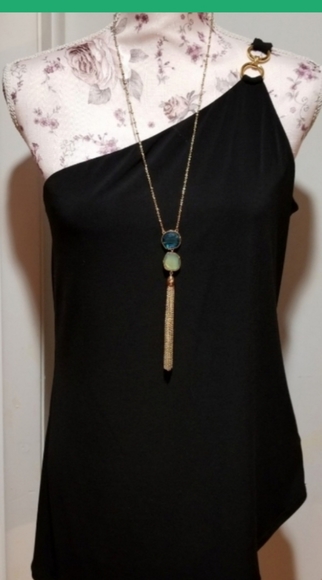 Michael Kors - Black One Shoulder Top - Picture 2 of 8